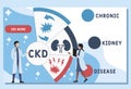 Vector website design template . CKD - Chronic Kidney Disease  acronym, medical concept. Royalty Free Stock Photo